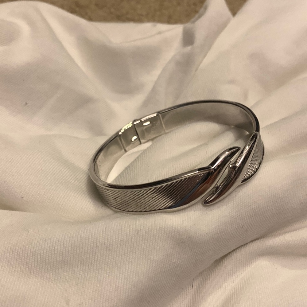 Vintage Monet silver hinge bracelet